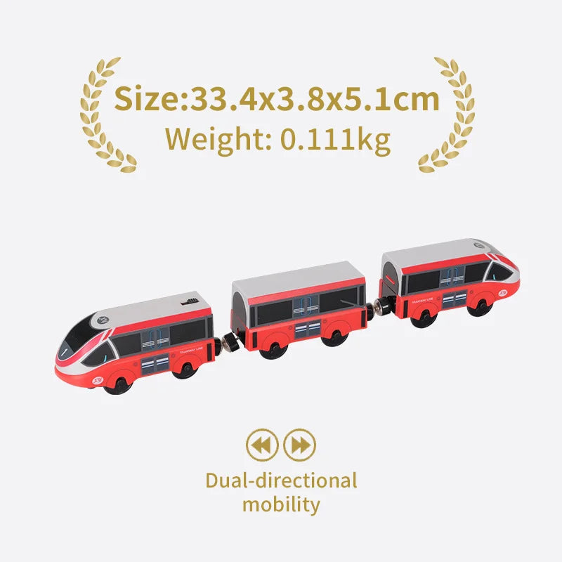Locomotiva Magnetica Per Treno Ad Alta Velocità Di Simulazione Universale In Legno Per Giochi Educativi Ferroviari