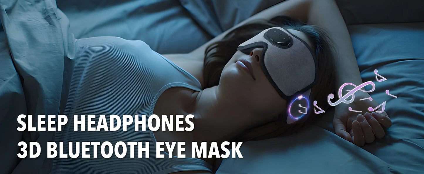 Cuffie Per Il Sonno Con Maschera Occhi Bluetooth Premium Cancellazione Attiva Del Rumore E Assistente Vocale Integrato