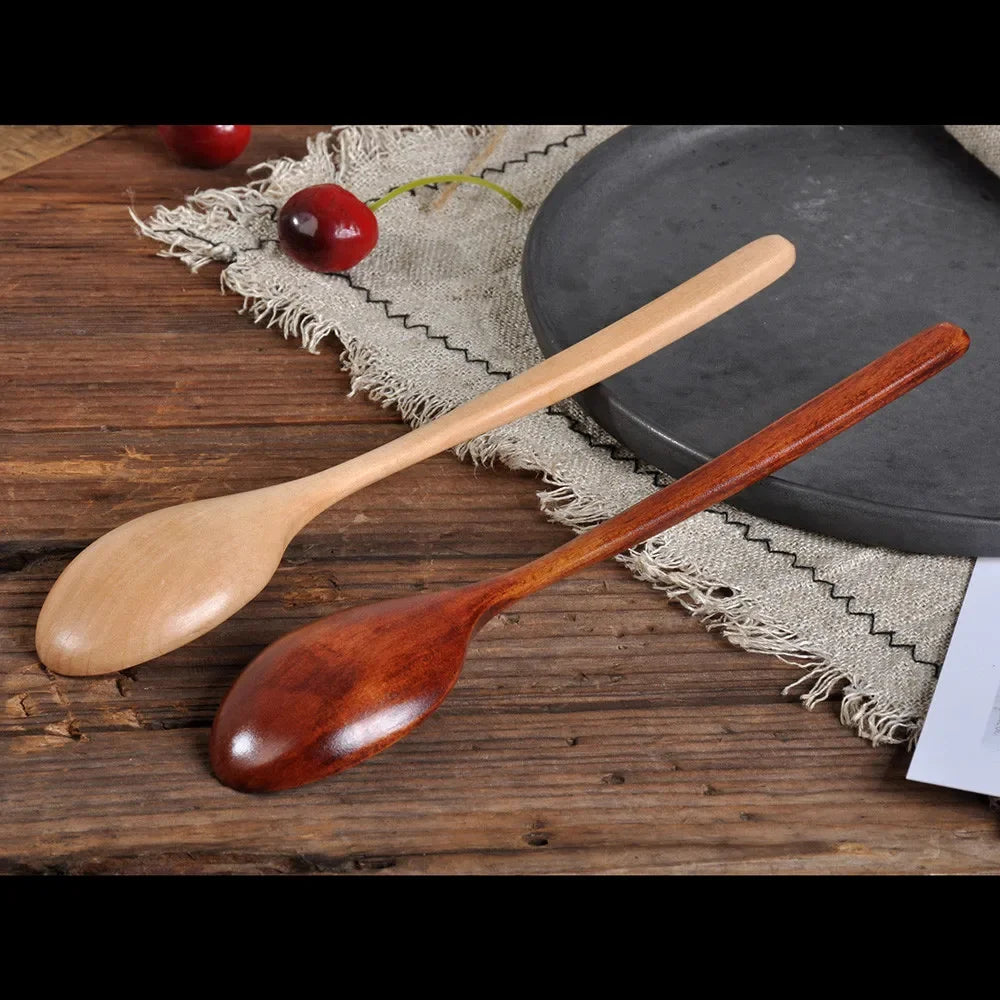 Set Da 2 Cucchiai In Legno Per Zuppe Porridge Cereali E Dessert Utensili Da Cucina Eco Friendly Ergonomici