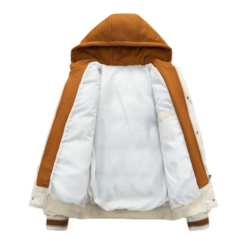 Parka Invernale Da Uomo Caldo Con Cappuccio Imbottito Termico Plus Size Multi Tasche