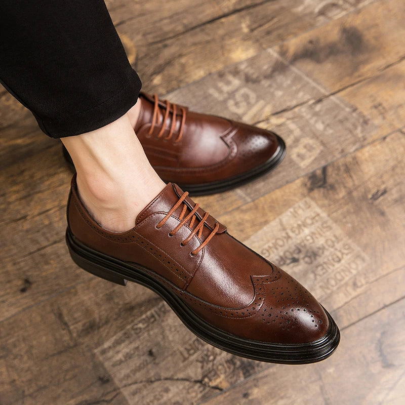 Scarpe Brogue In Pelle Di Alta Qualità Uomo Classiche E Eleganti Da Ufficio E Da Sposa