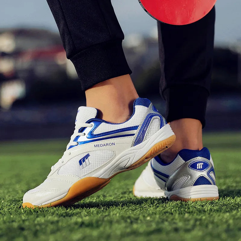 Quaoar Nuove Scarpe Da Ping Pong Professionali Per Uomo E Donna Antiscivolo Leggere Sneakers Da Badminton Blu Rosse