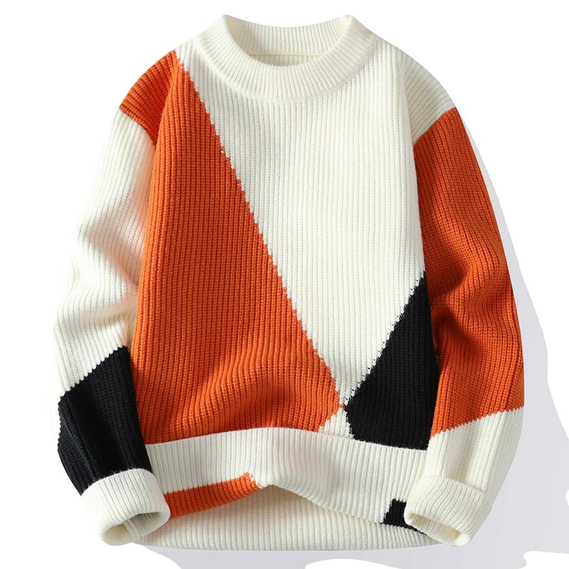 Maglione Uomo Invernale Di Alta Qualita Lusso Caldo E Spesso Collo A O Harajuku Stile Natale