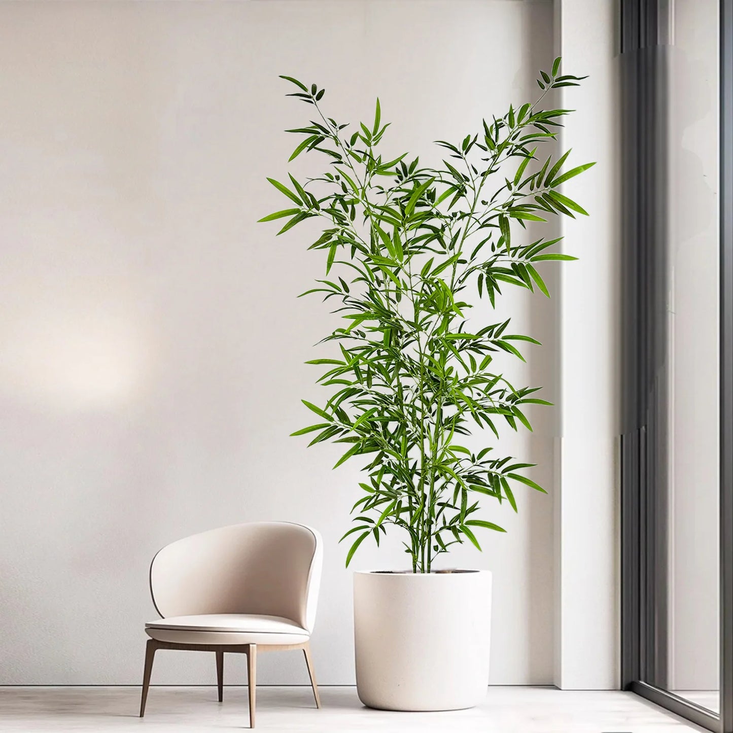 Bambù Artificiale In PVC Verde Altezza Regolabile Da 130 A 210 Cm Per Giardino E Hotel Decorazione