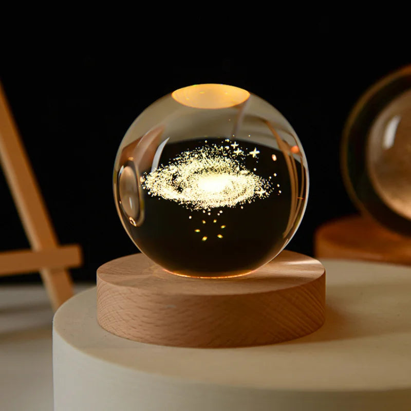 Sfera Di Cristallo 3D Del Sistema Solare Incisa Al Laser Globo Astronomia Regalo E Decorazione Per Casa