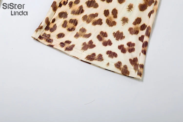 Sisterlinda Junior Tuta Alla Caviglia Leopardo Con Pantaloni Svasati High Street K24S50103