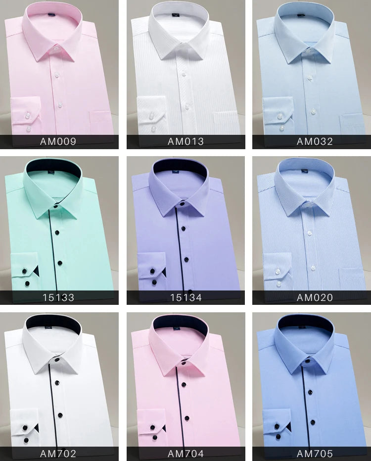 Camicie Da Uomo Eleganti Payel Semi Formale A Maniche Lunghe Con Abbottonatura E Cuciture A Contrasto