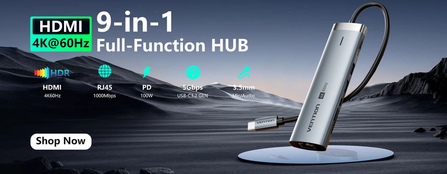 Hub USB C 4K60Hz HDMI RJ45 PD 100W Adattatore Per MacBook iPad Pro Air M2 M1 Samsung USB 3 0