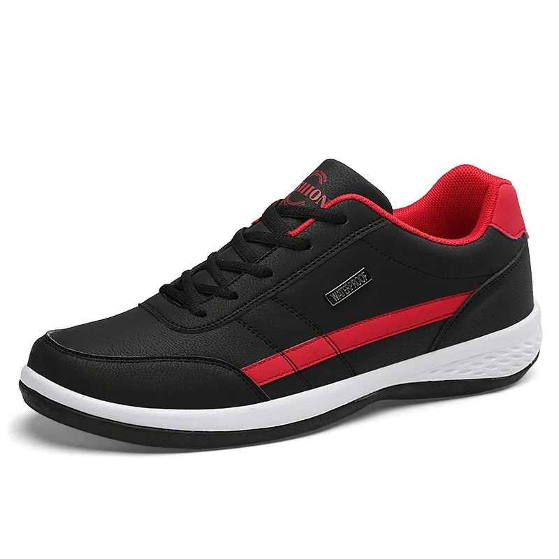 MAEDEF Scarpe Da Uomo Sneaker In Pelle Impermeabile Casual Calzature Stringate Vulcanizzate Comfort