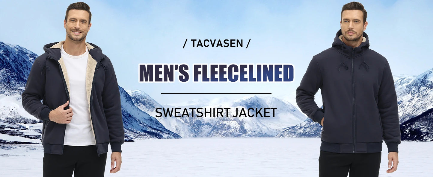 Tacvasen Felpa Con Cappuccio In Pile Sherpa Da Uomo Invernale Antivento Con Zip Capispalla Casual Sportivo