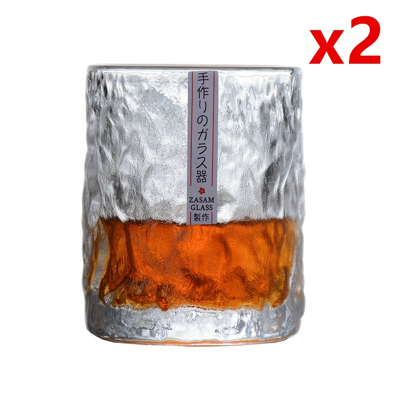 Bicchiere Whisky Vecchio Stile Con Base Pesante In Cristallo Design Giapponese Aderia
