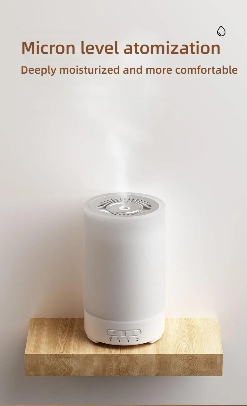 Umidificatore Diffusore Di Oli Essenziali Con Venature Del Legno Spruzzatore Automatico LED Per Profumo Camera Da Letto