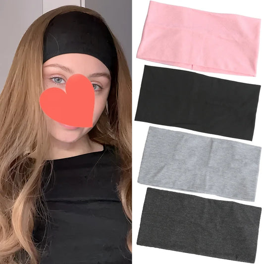 1PC fascia larga sport ciclismo lavaggio viso fasce per capelli morbida yoga fascia lavorata a maglia per donna ragazza bandane accessori per capelli moda