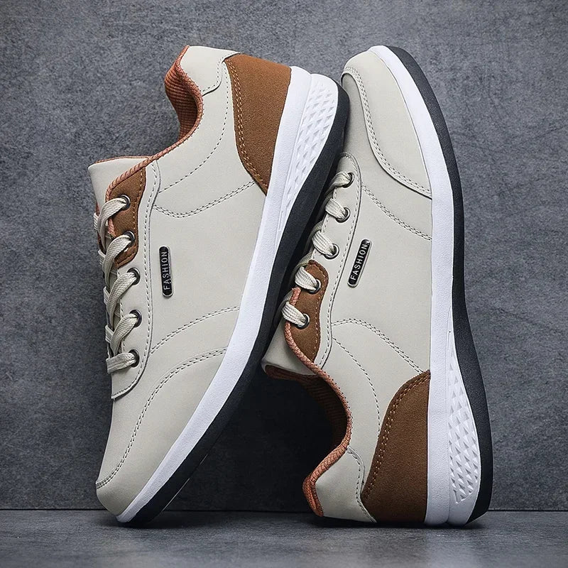 Scarpe Da Uomo Impermeabili Primavera Autunno Sneakers Da Passeggio In Pelle Antiscivolo Per Tempo Libero
