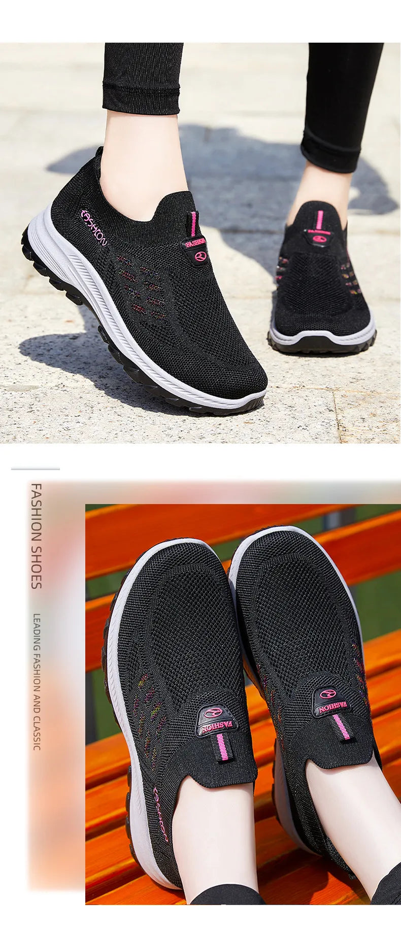 TaoBo scarpe da passeggio 2023 estate nuove scarpe da donna traspiranti senza pizzo suola morbida calzini Sneakers Comfort scarpe sportive da donna Tennis