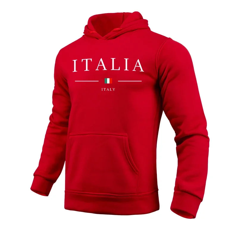Felpe Con Cappuccio Stampate Fahsion Italia Per Uomo Maniche Lunghe Alta Qualità 2025 Fitness Sportive Casual