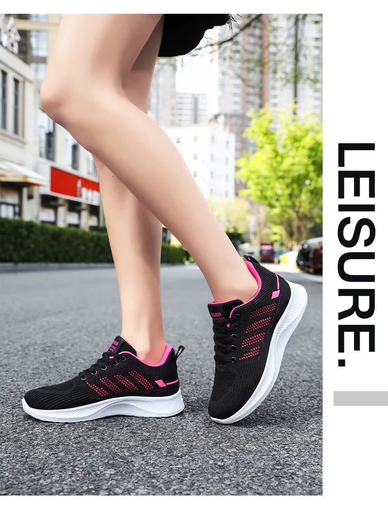 Scarpe da Ginnastica da Donna Traspiranti in Rete Monofacciale con Suola Morbida Ideali per Running e Allenamento