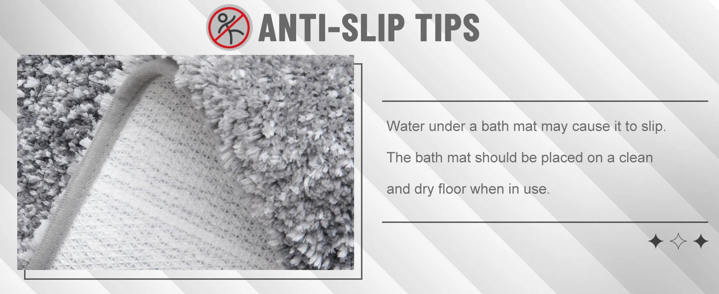 Kitinjoy Tappeto Da Bagno In Microfibra Assorbente Morbido Antiscivolo Shaggy Lavabile In Lavatrice