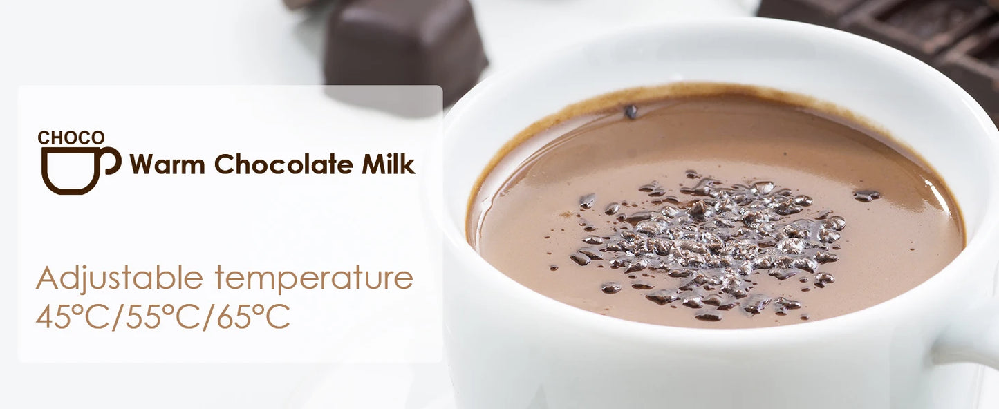 Biolomix Montalatte Intelligente 5 in 1 con Display Touch LED Schiuma Calda e Fredda per Caffè e Latte