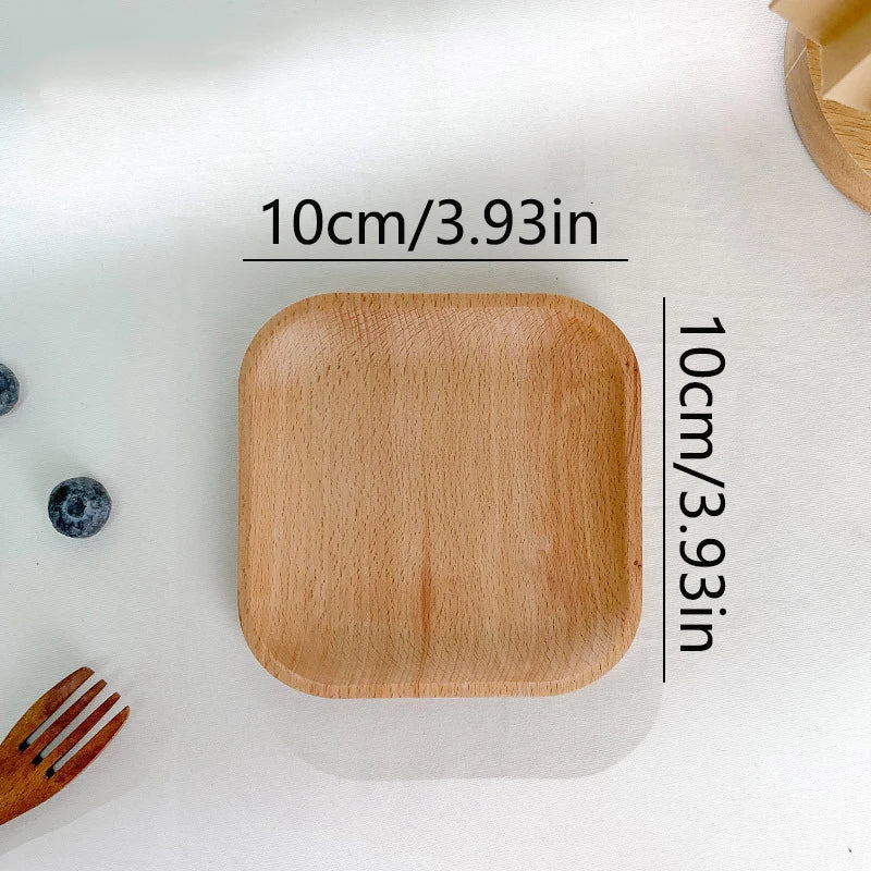 Vassoio Per Gambo Di Grano Rotondo Dessert Piatto Legno Massello Resistente Al Calore In Stile Giapponese Per Tè E Caffè