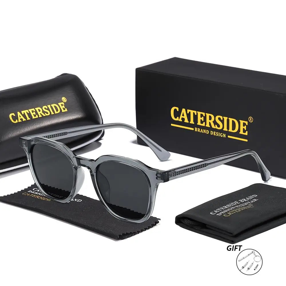 Caterside Occhiali Da Sole Polarizzati Per Uomo Lenti Quadrate UV400 All Aperto Leggeri E Confortevoli