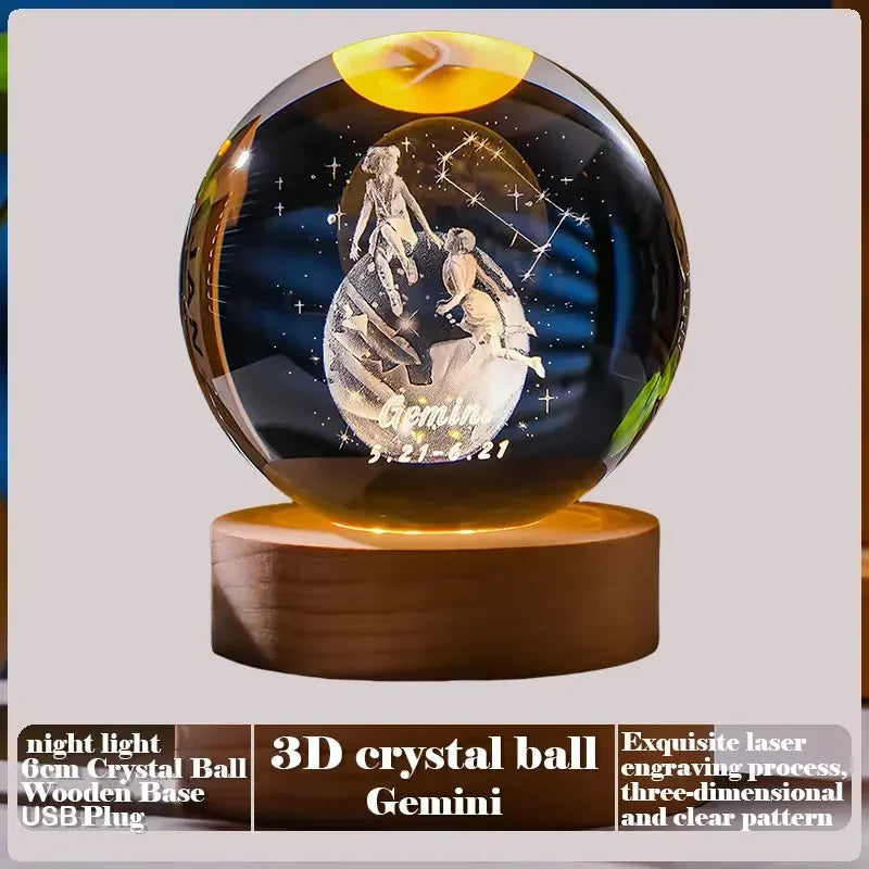 Sfera di Cristallo 3D Creativa Regalo San Valentino Rosa Per la Festa della Mamma Decorazione da Scrivania Nuvola
