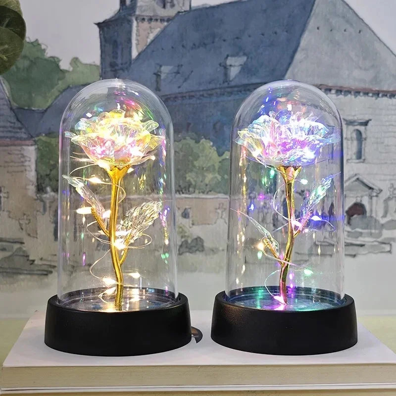 Rosa Artificiale LED Eterna Regalo Di San Valentino Per Fidanzata Rosa Eterna Decorazioni Nozze Regali Natale