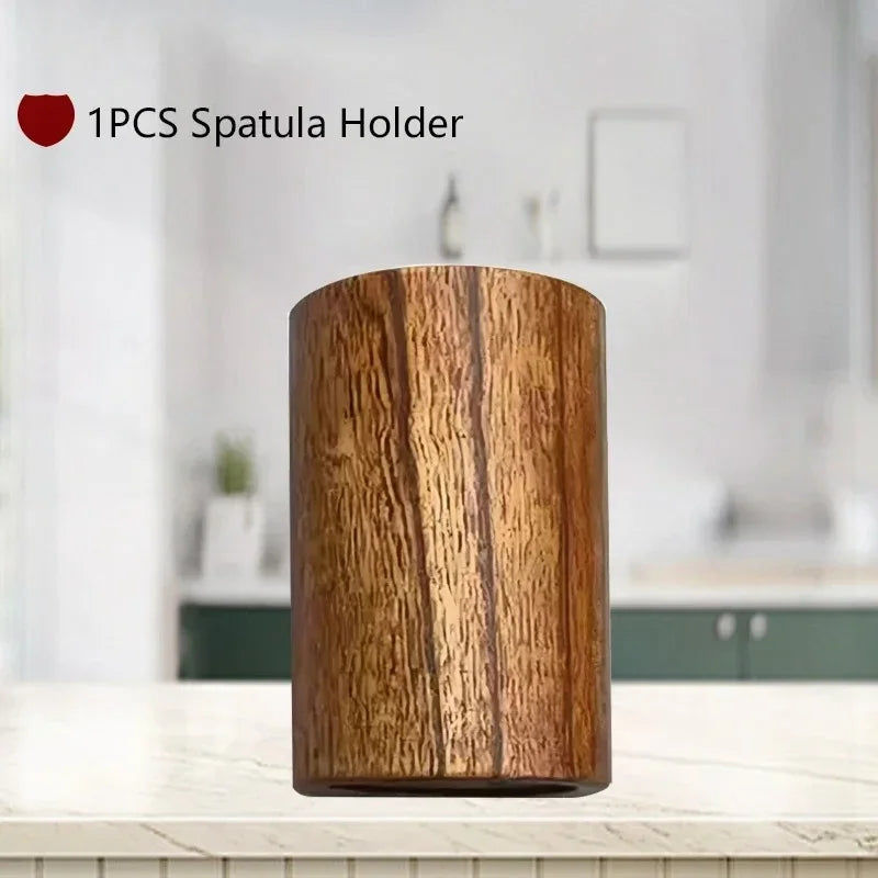 Wxcoo Cucchiai Da Cucina In Legno Di Teak Naturale Set Spatole E Paletta In Legno Antiaderente Utensili Da Cucina