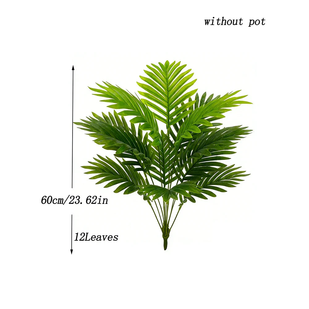 Palma Artificiale Alta 60 80 Cm Per Decorazioni Interne Finta Pianta Con Foglie Di Monstera E Maranta
