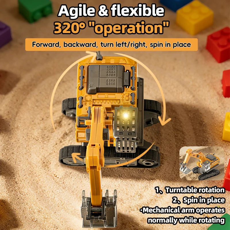 Modellino RC 1 64 ZWN Escavatore Telecomandato Camion Ribaltabile Carrello Elevatore In Lega E Plastica Per Bambini