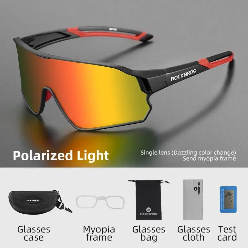 Rockbros Occhiali Da Ciclismo Polarizzati UV400 Unisex Leggeri Per MTB Road Bike Attrezzatura Sportiva