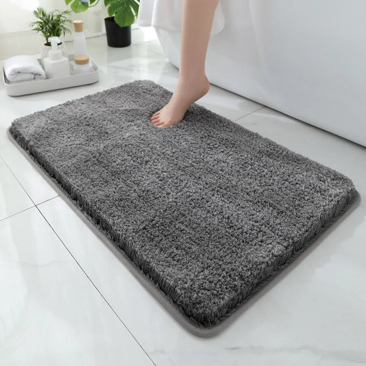 Tappetino da bagno arrotondato e ispessito, tappetino assorbente per vasca, materiale peluche, tappetino antiscivolo, tappetino per porta d'ingresso, bagno