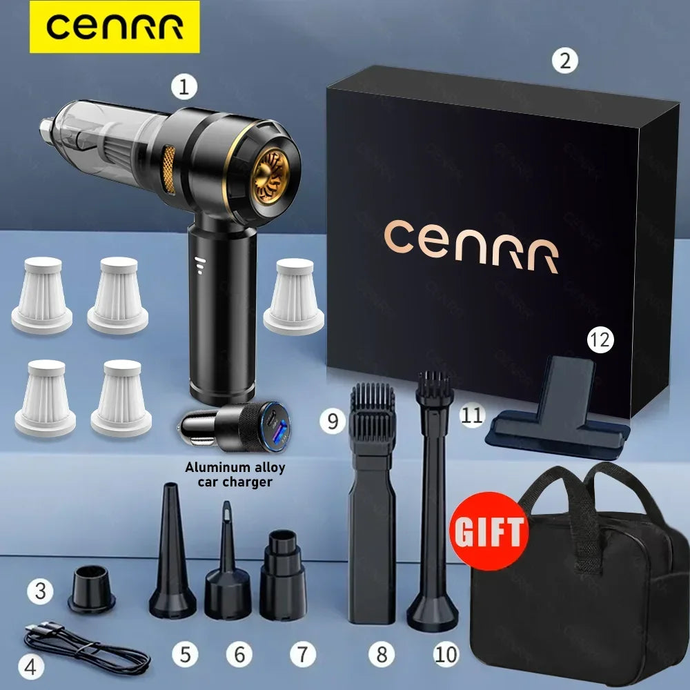 Cenrr 998000 Aspirapolvere Per Auto Senza Fili Potente Portatile Con Accessori Auto E Pulitore Universale