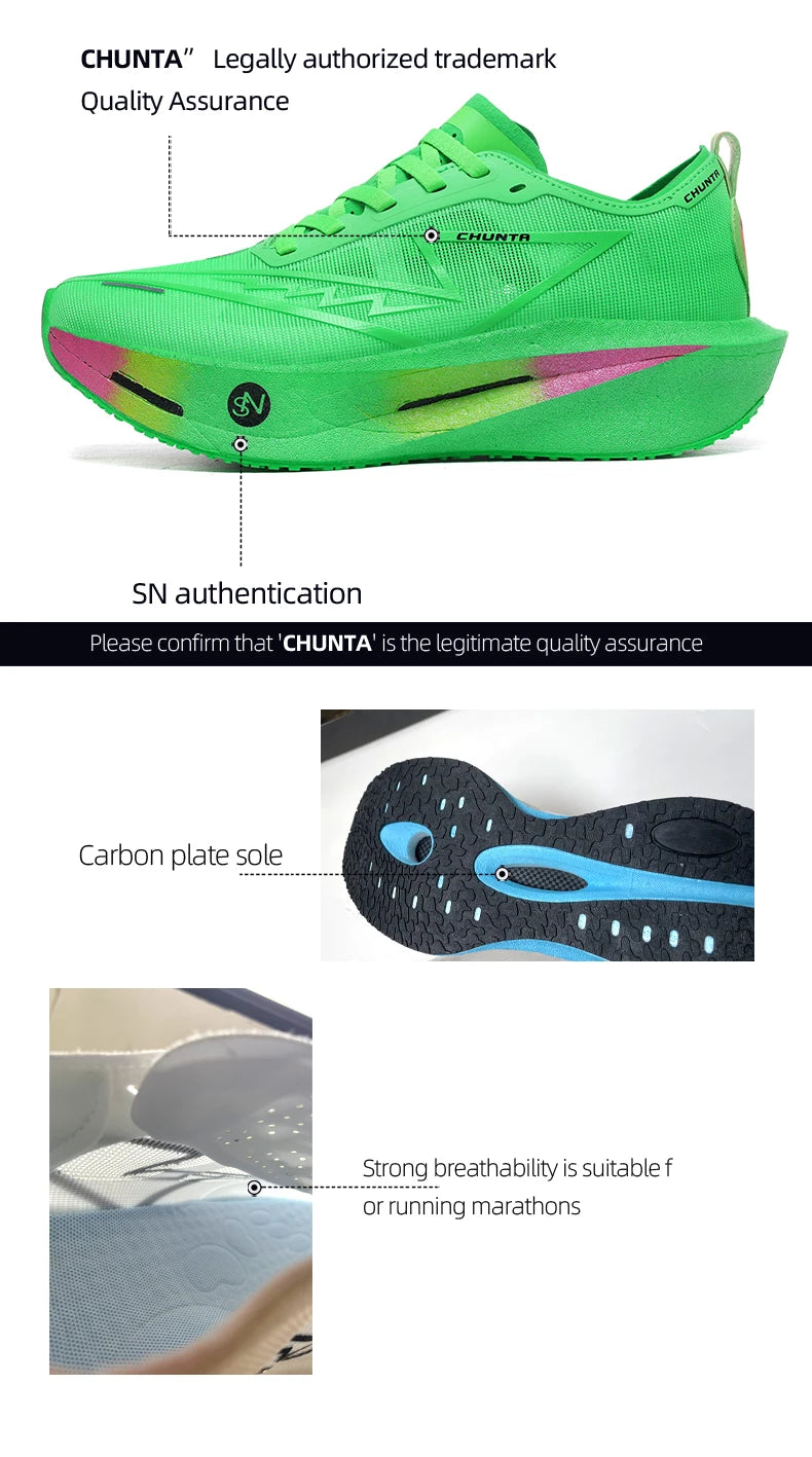 Scarpe Da Corsa 2026 Con Piastra In Carbonio Per Maratona Traspiranti Leggere Uomo Donna Sneakers Chunta