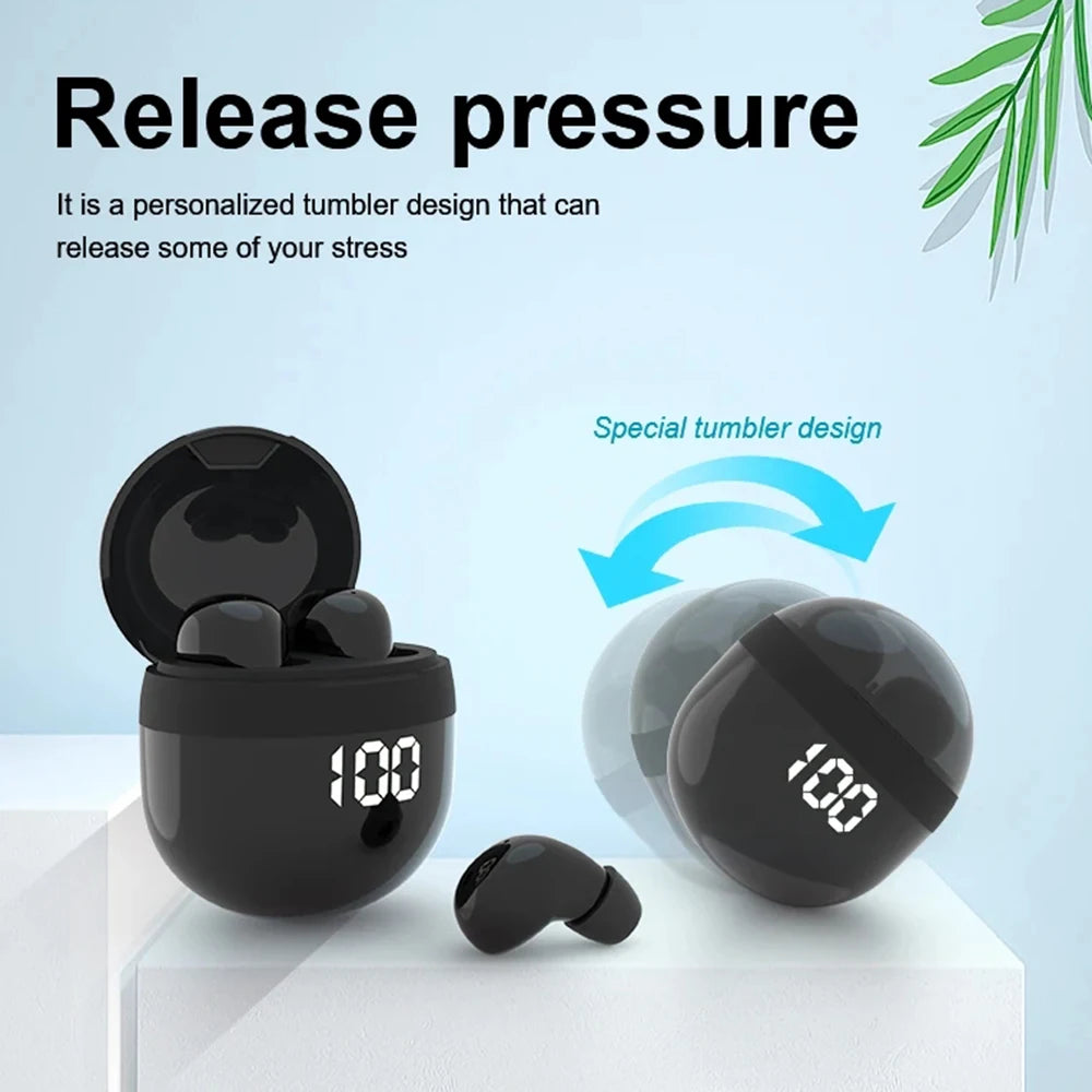SK18 Mini Cuffie Invisibili Wireless Bluetooth 5.3 Con Microfono Cancellazione Del Rumore HD Per Dormire Con Bassi