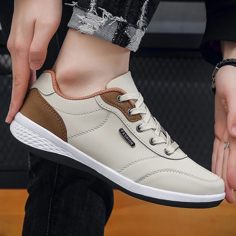 Scarpe Da Uomo Impermeabili Primavera Autunno Sneakers Da Passeggio In Pelle Antiscivolo Per Tempo Libero