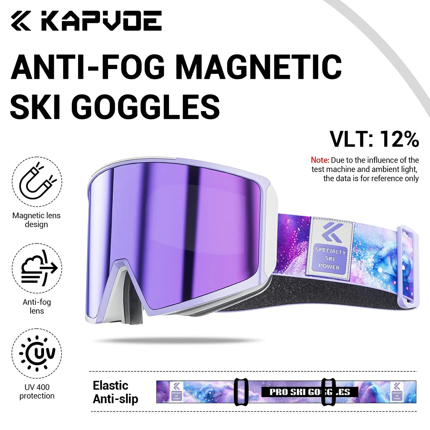 Kapvoe Occhiali Da Sci Fotocromatici E Maschera Da Snowboard Antiappannamento UV400 Per Uomo E Donna Occhiali Inverno