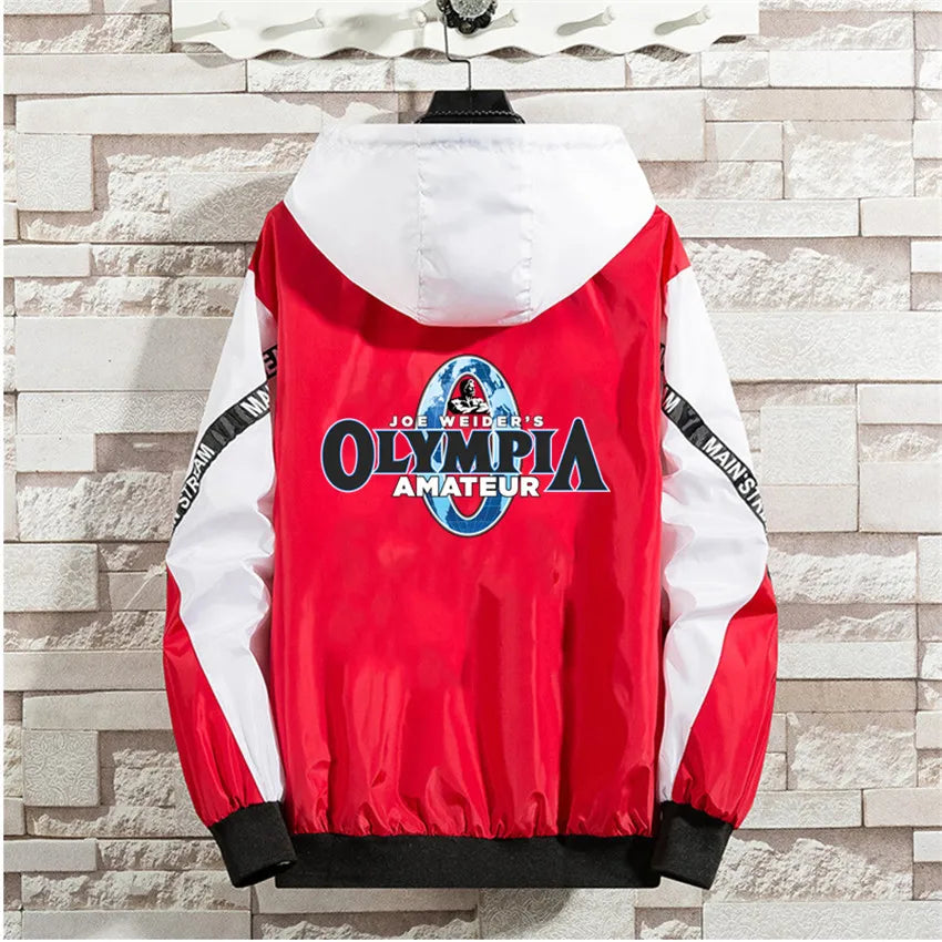 Giacche Uomo Donna Hip Hop Olympia Giacca A Vento Patchwork Con Cerniera All Aperto Harajuku Abbigliamento Maschile