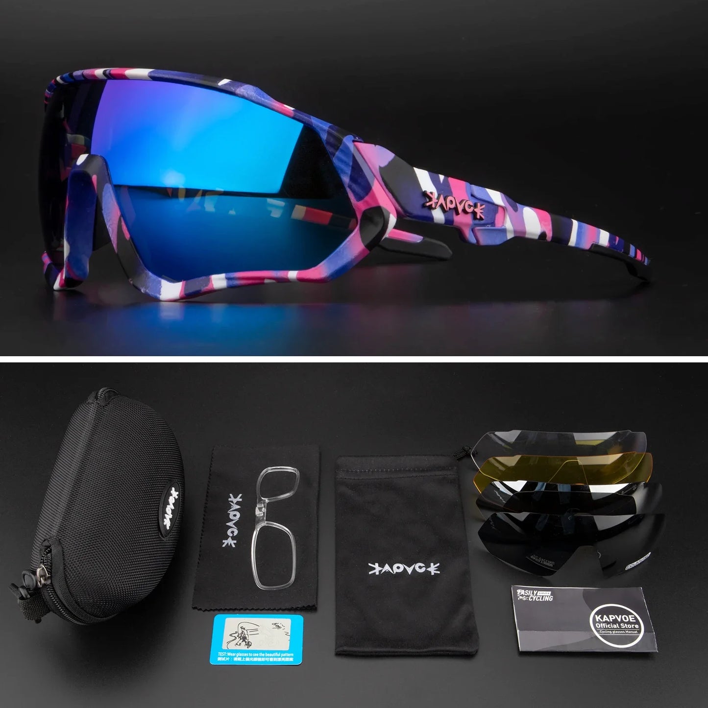 Occhiali Da Ciclismo Polarizzati Per Sport All'Aperto Corsa Pesca MTB Bici Da Strada Unisex Uomo Donna