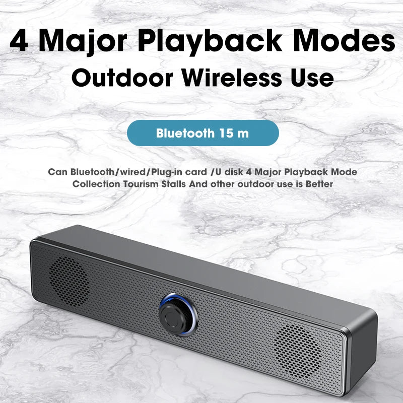 Soundbar Bluetooth Wireless Per Computer PC TV Laptop Desktop Altoparlante Portatile Musica Sistema Audio Caixa De Som