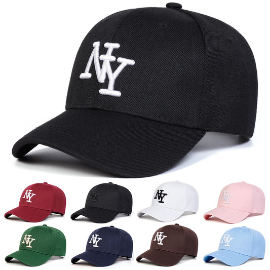 Berretto Baseball Unisex Con Ricamo Lettera NY Cappello Regolabile Esterni Primavera Autunno Protezione Solare Sportivo