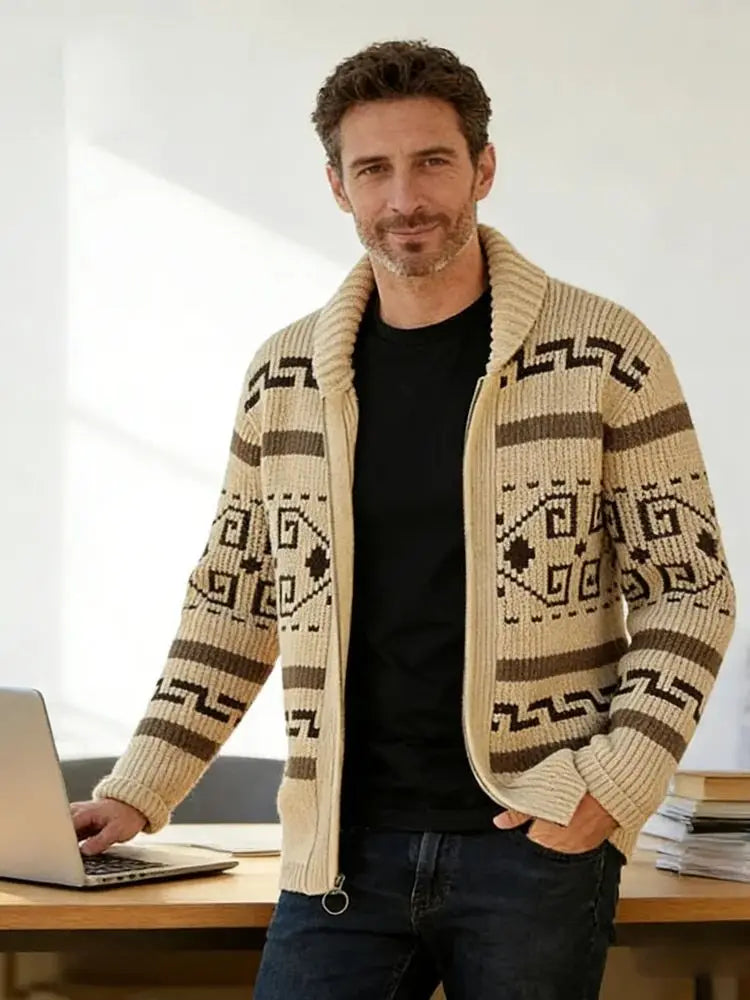 Cardigan Invernale Da Uomo In Maglia Lavorata Termico Caldo Abbigliamento Casual Moda Uomo YA2684