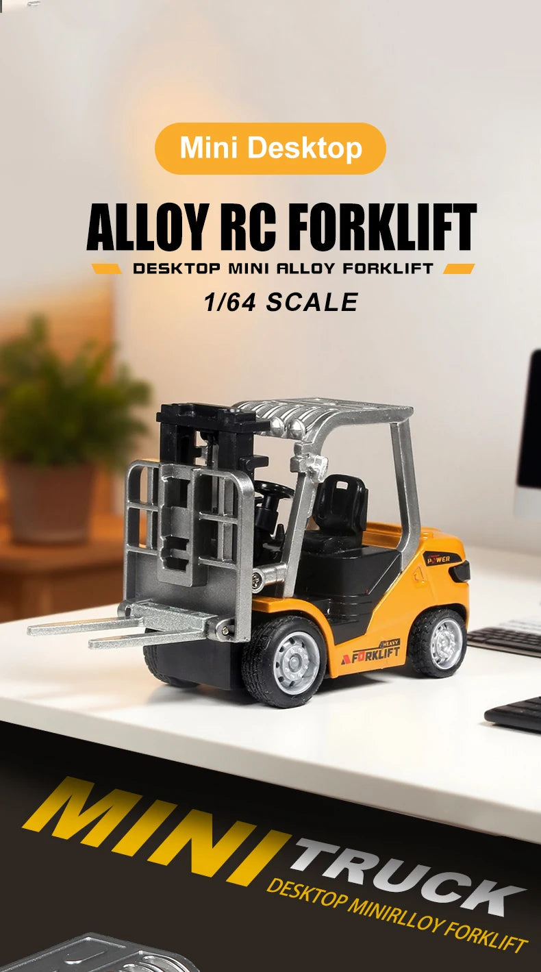 Modellino RC 1 64 ZWN Escavatore Telecomandato Camion Ribaltabile Carrello Elevatore In Lega E Plastica Per Bambini