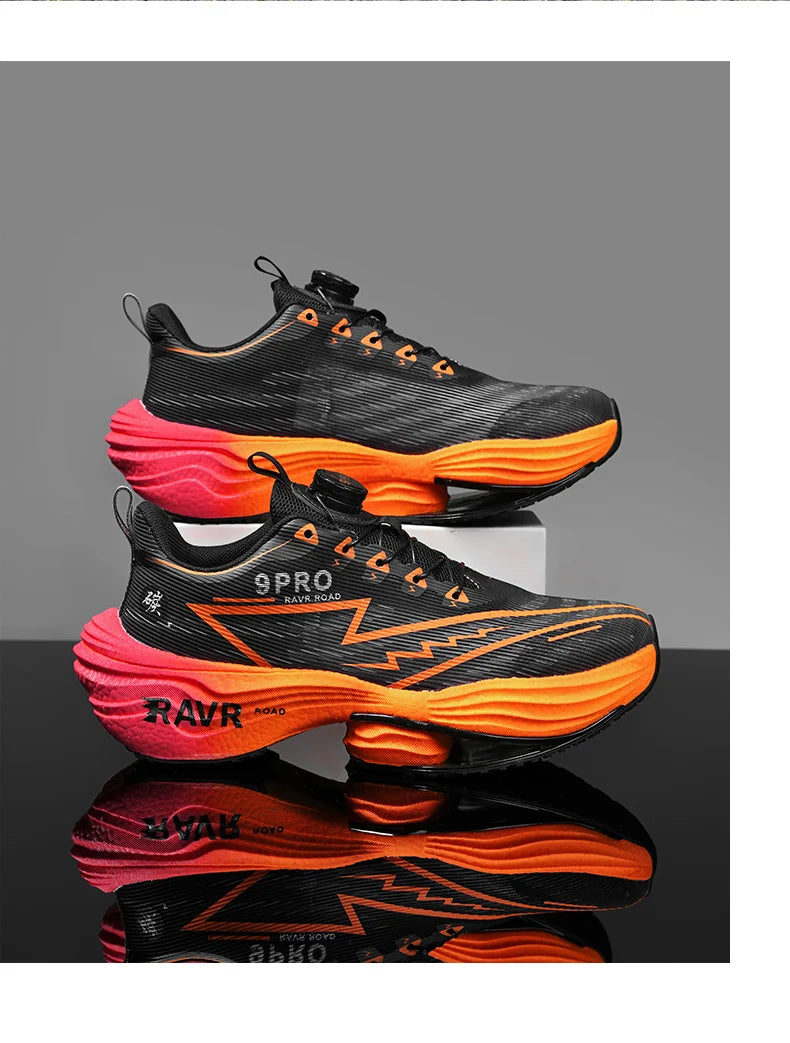 Letcomfit Scarpe Da Corsa Uomo 2025 Ammortizzazione Piastra Carbonio Scarpe Da Ginnastica Maratona Leggere Antiscivolo