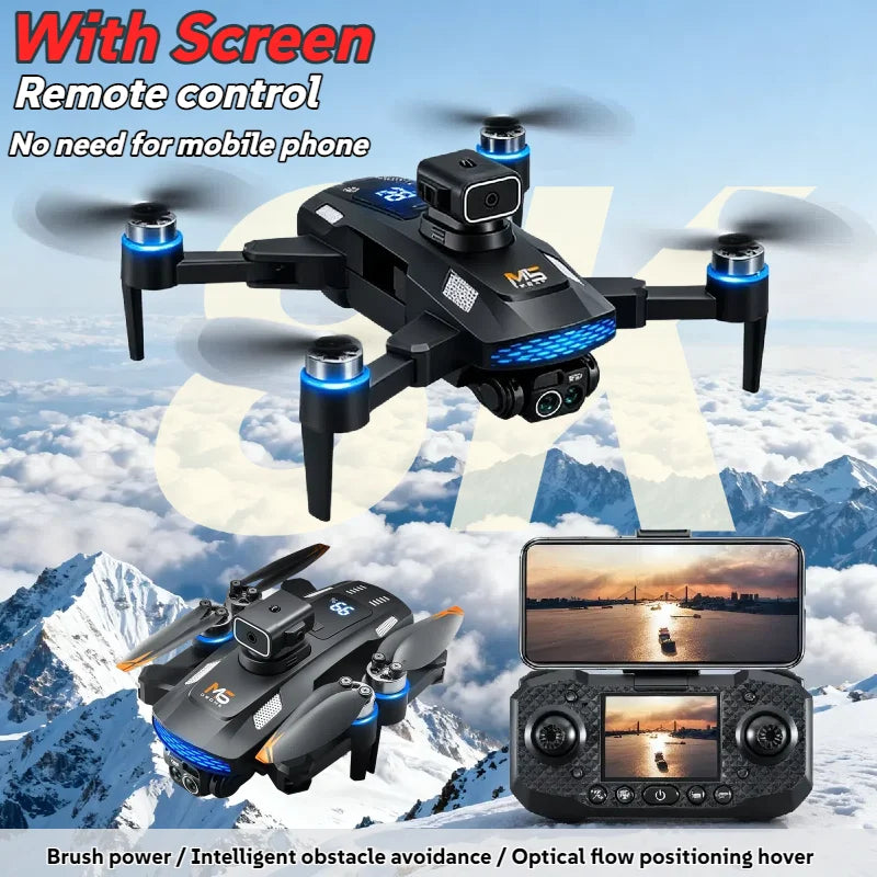 Drone M6 Originale Fotocamera Professionale 4K 8K WiFi 5G FPV Video 4K UAV Schermo Telecomando RC Quadricottero Regalo