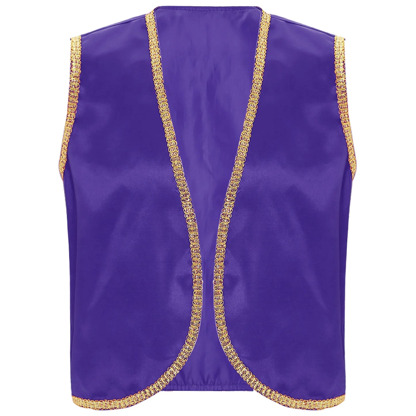 Costume Fantasy Myth Prince Aladin per adulti Gilet senza maniche e pantaloni Abito da palcoscenico per feste a tema Halloween Cosplay