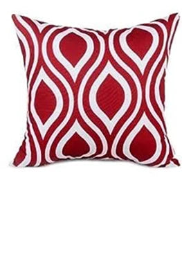 Fodera Cuscino Quadrato in Lino Rosso Vino 45x45 Decorativa per Divano Autunnale