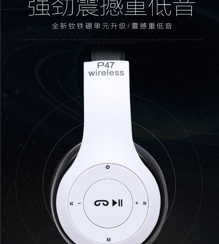 Auricolare Bluetooth P47 5.0 Pieghevole Senza Fili Per Giochi Wireless Compatibile Con iPhone Xiaomi Android