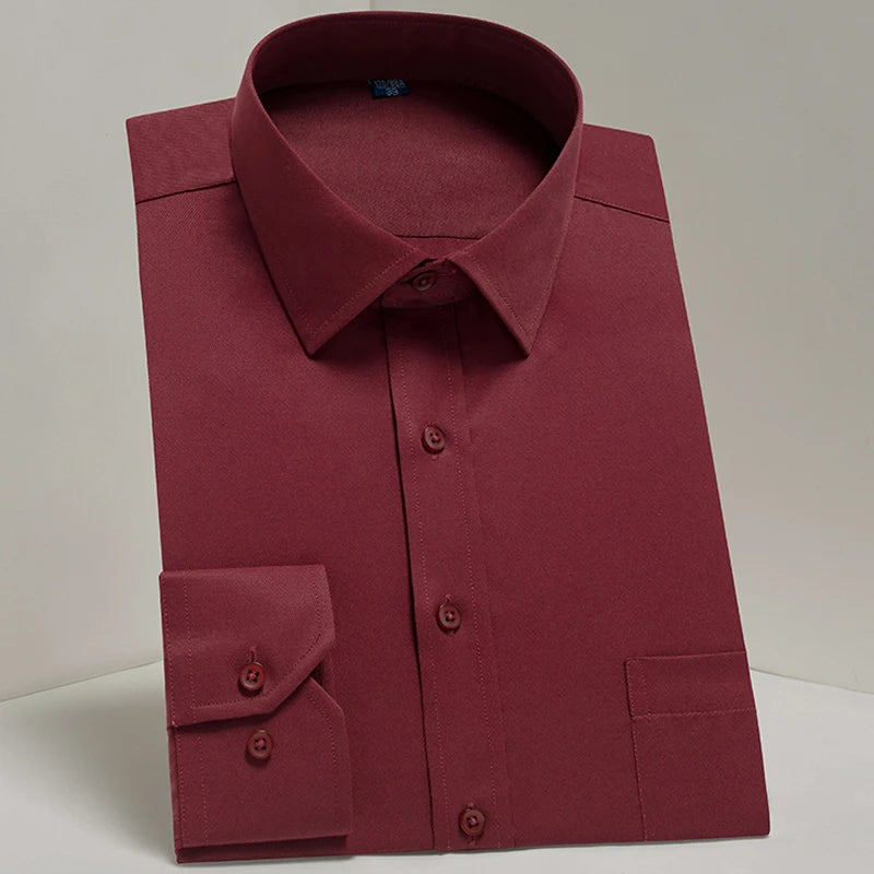 Camicie Da Uomo Eleganti Payel Semi Formale A Maniche Lunghe Con Abbottonatura E Cuciture A Contrasto