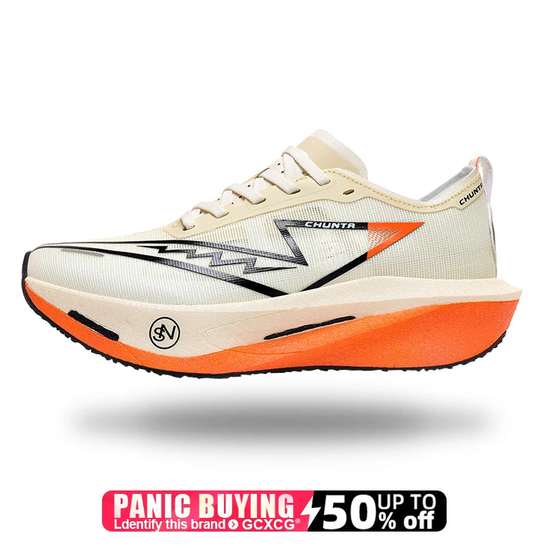 Scarpe da Corsa Unisex con Piastra in Carbonio Traspiranti Leggere Comode Antiscivolo Sneakers Chunta
